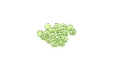 Green Faceted Glass Beads