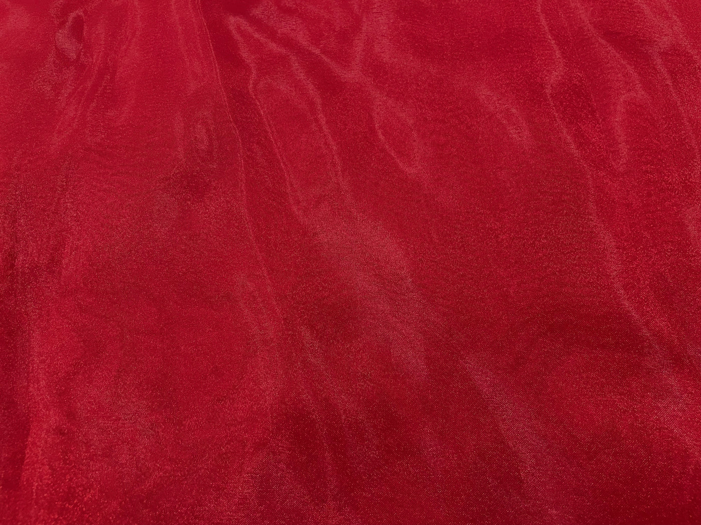 Red Plain Organza Fabric