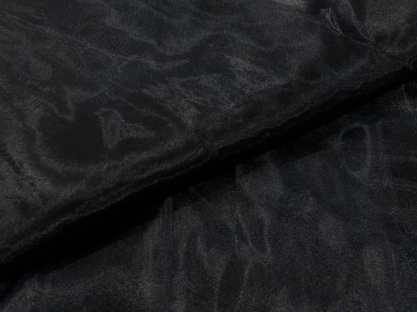 Black Plain Organza Fabric