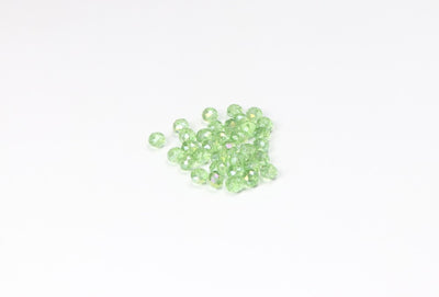 Light Pistachio Green Faceted Glass Beads