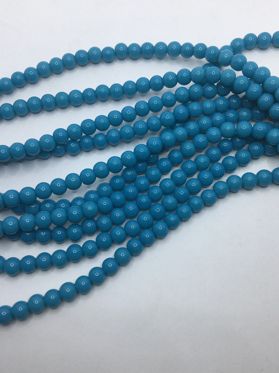 Blue Tyre Crystal Glass Beads