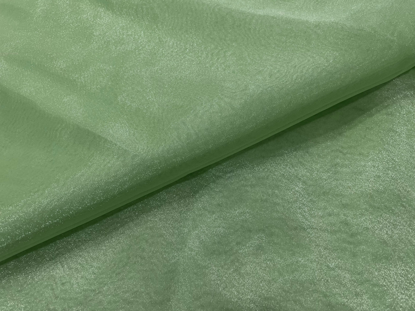 Pista Green Plain Organza Fabric