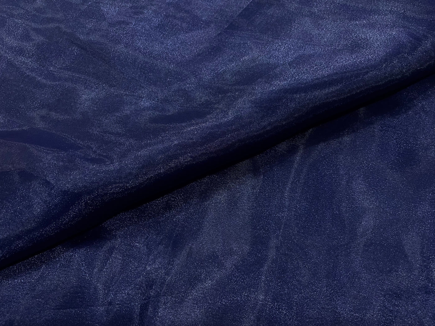 Navy Blue Plain Organza Fabric