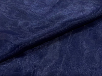 Navy Blue Plain Organza Fabric