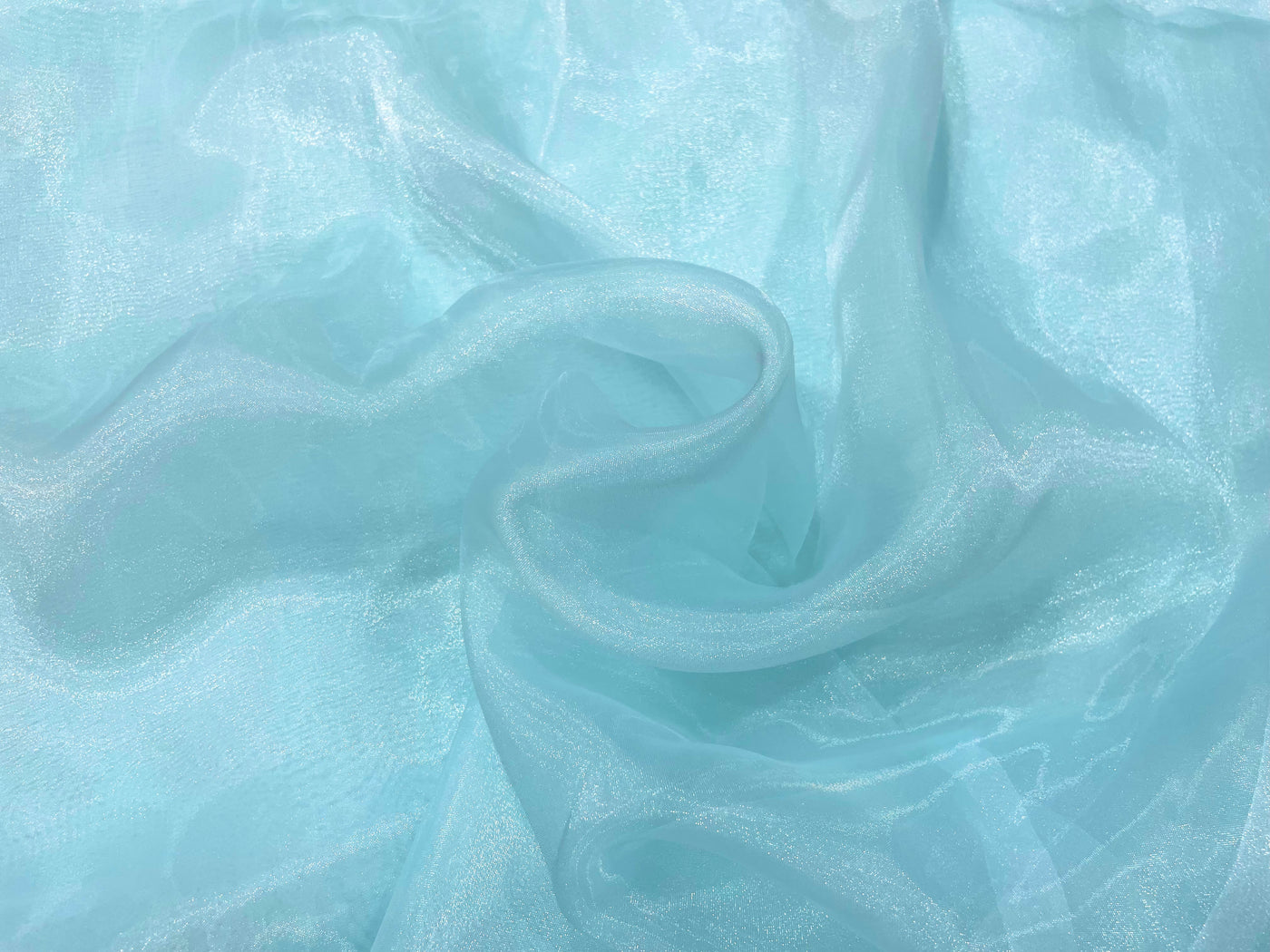 Ice Blue Plain Organza Fabric