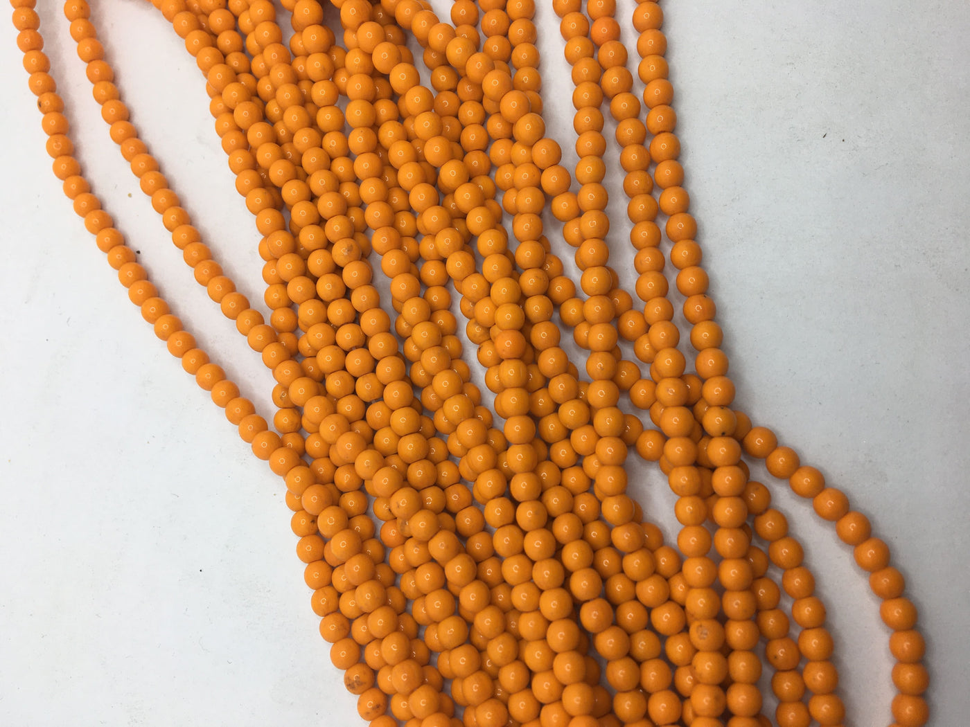 Dark Orange Tyre Crystal Glass Beads