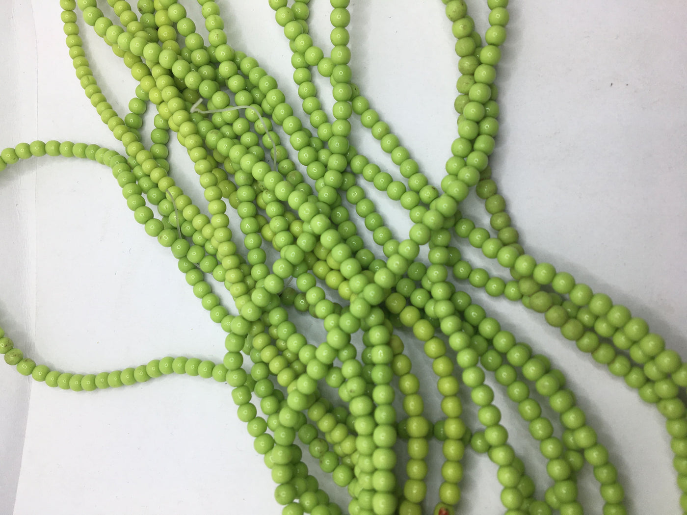 Peridot Green Tyre Crystal Glass Beads