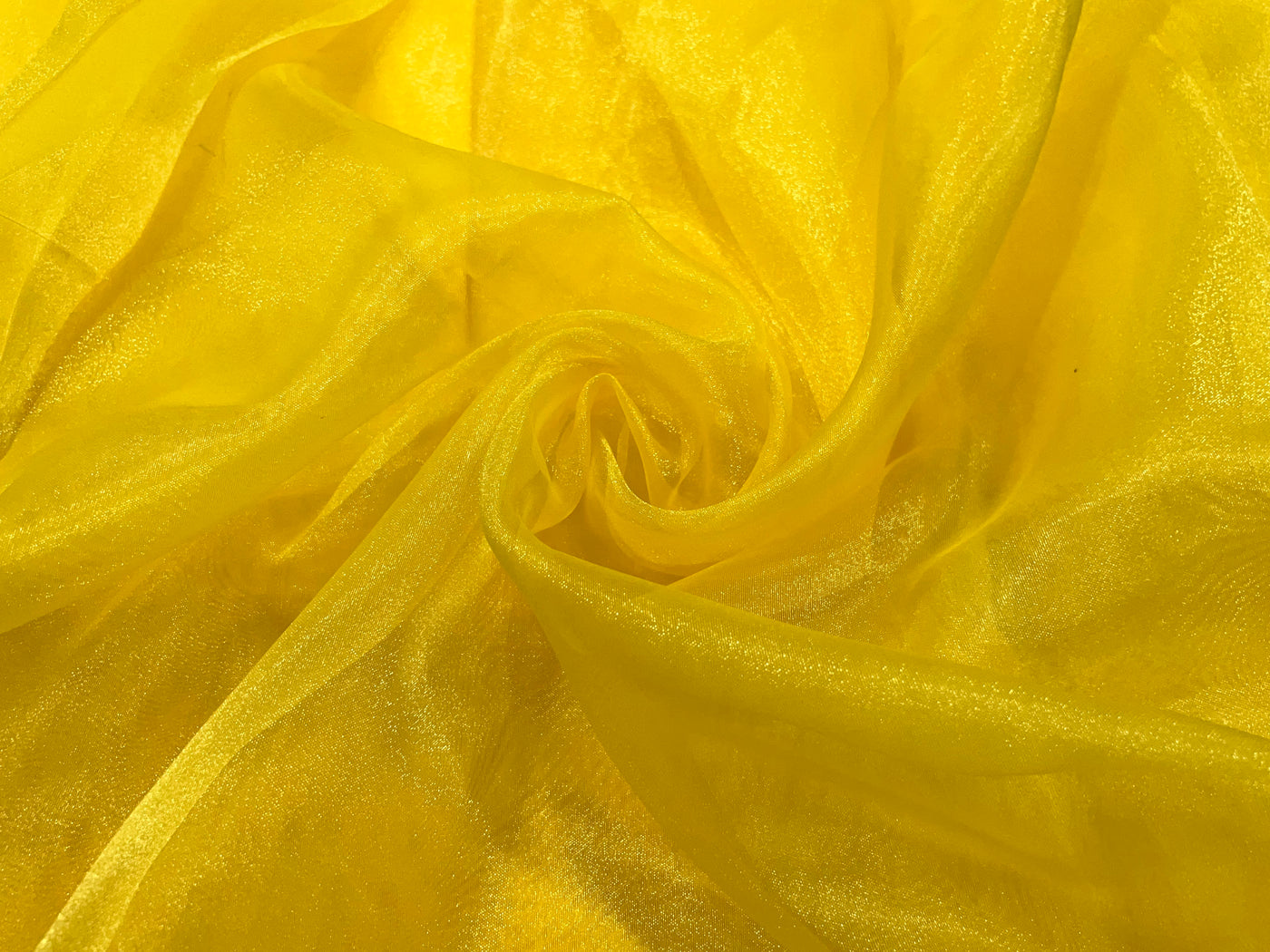 Yellow Plain Organza Fabric