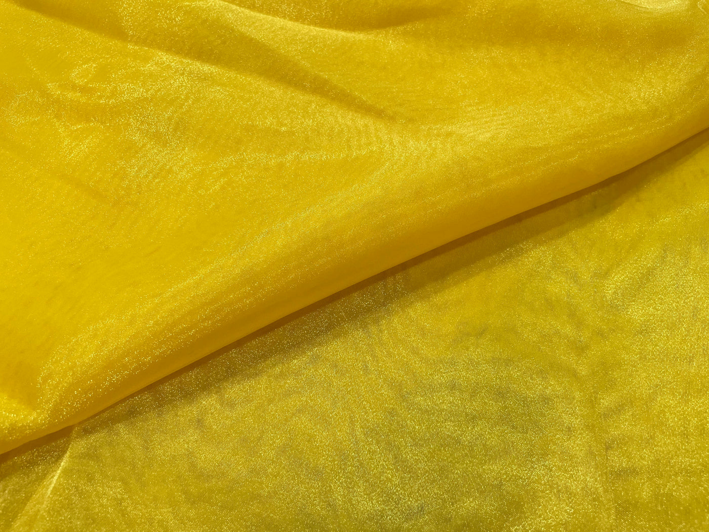 Yellow Plain Organza Fabric