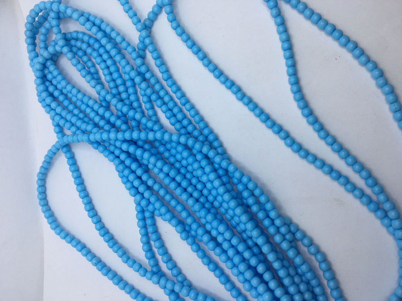 Aqua Blue Tyre Crystal Glass Beads