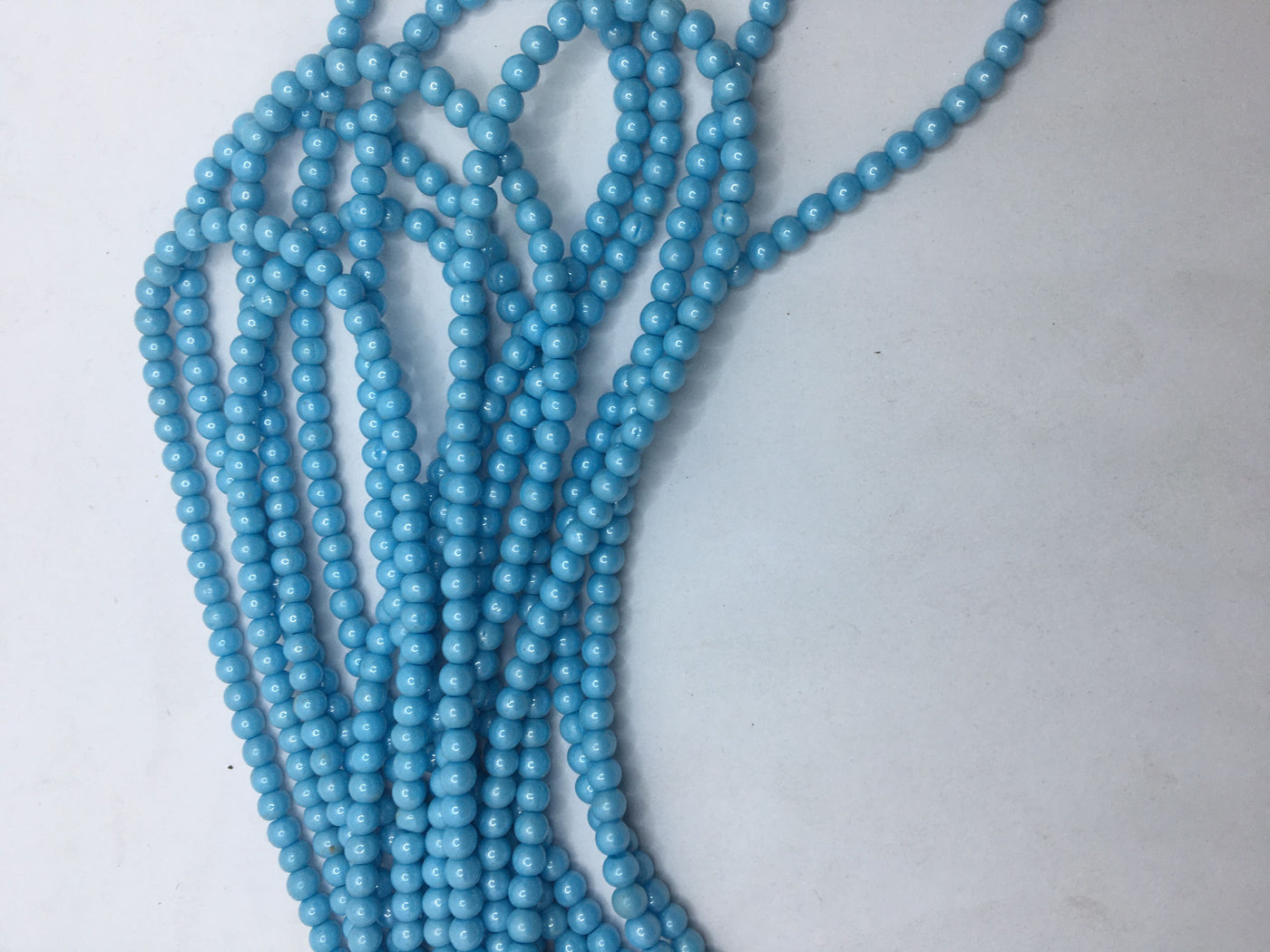 Aqua Blue Lustre Tyre Crystal Glass Beads