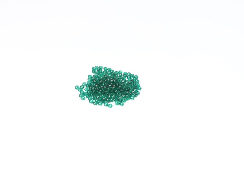 Sea Green Faceted Glass Beads