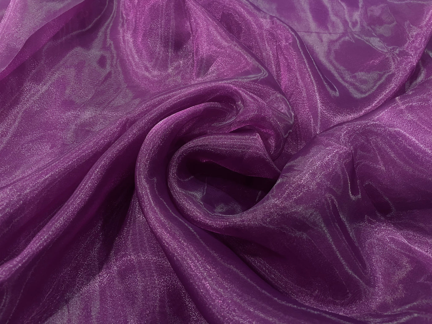 Wine Plain Organza Fabric