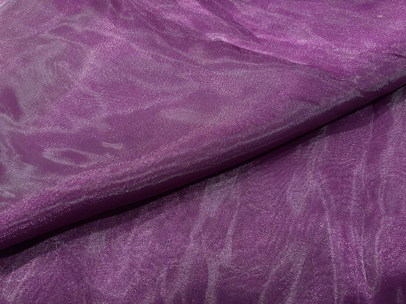 Wine Plain Organza Fabric