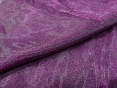 Wine Plain Organza Fabric