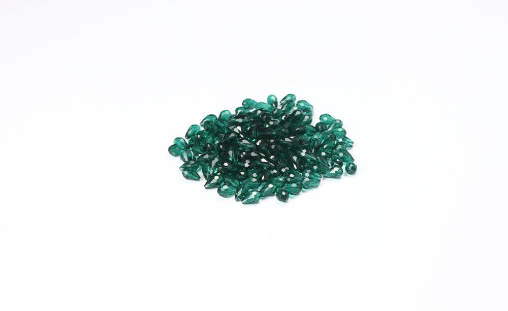 Teal Faceted Glass Beads