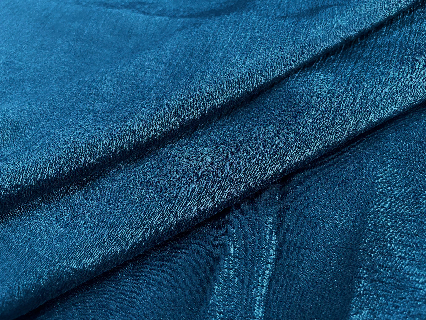 Peacock Blue Plain Chinon Chiffon Fabric