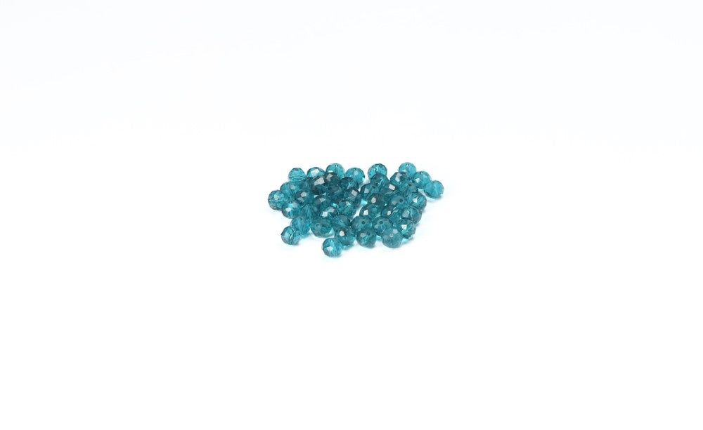 Artic Blue Faceted Glass Beads