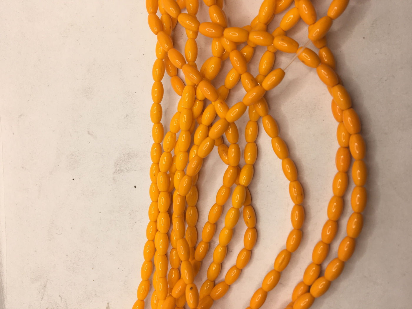 Orange Oval Crystal Glass Beads