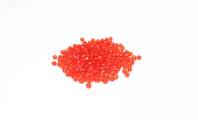 Orange Faceted Glass Beads