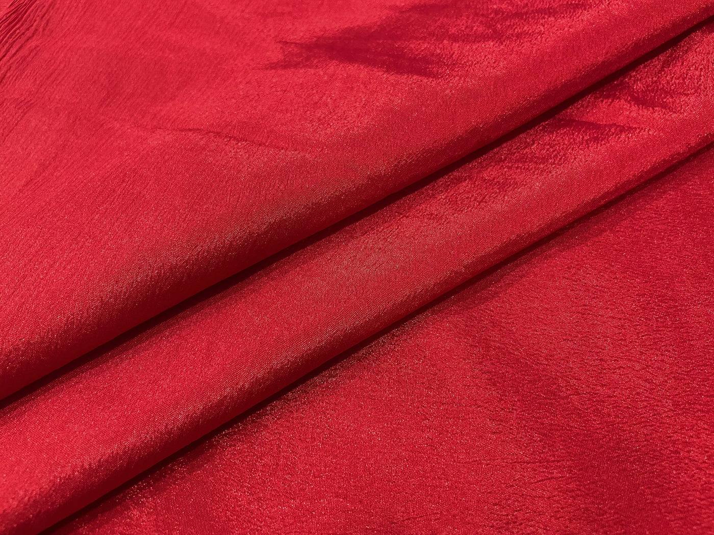 Red Plain Chinon Chiffon Fabric