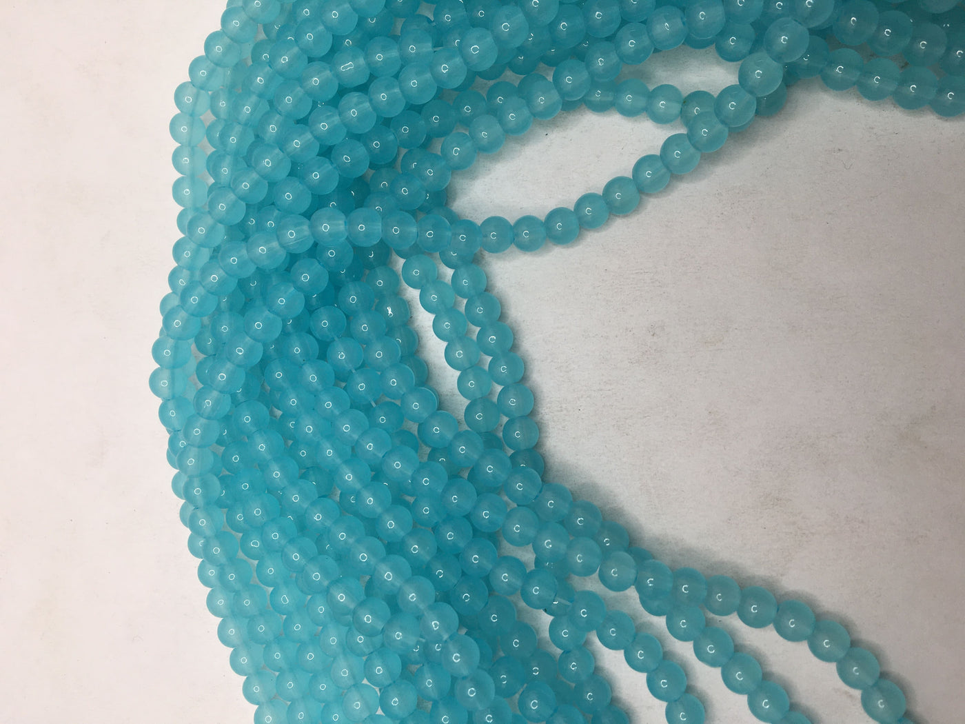 Aqua Blue Spherical Glass Beads