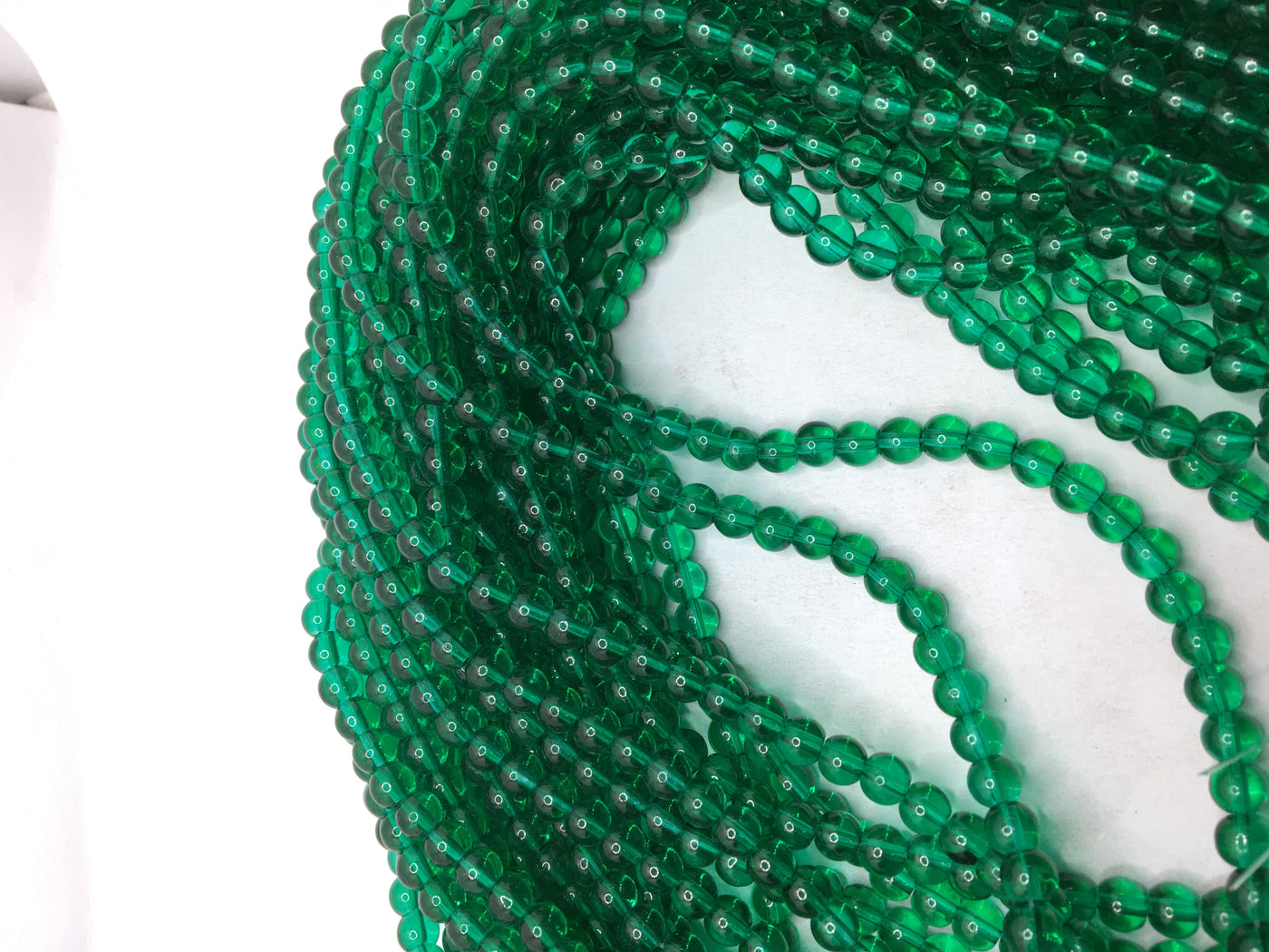 Dark Green Spherical Glass Beads