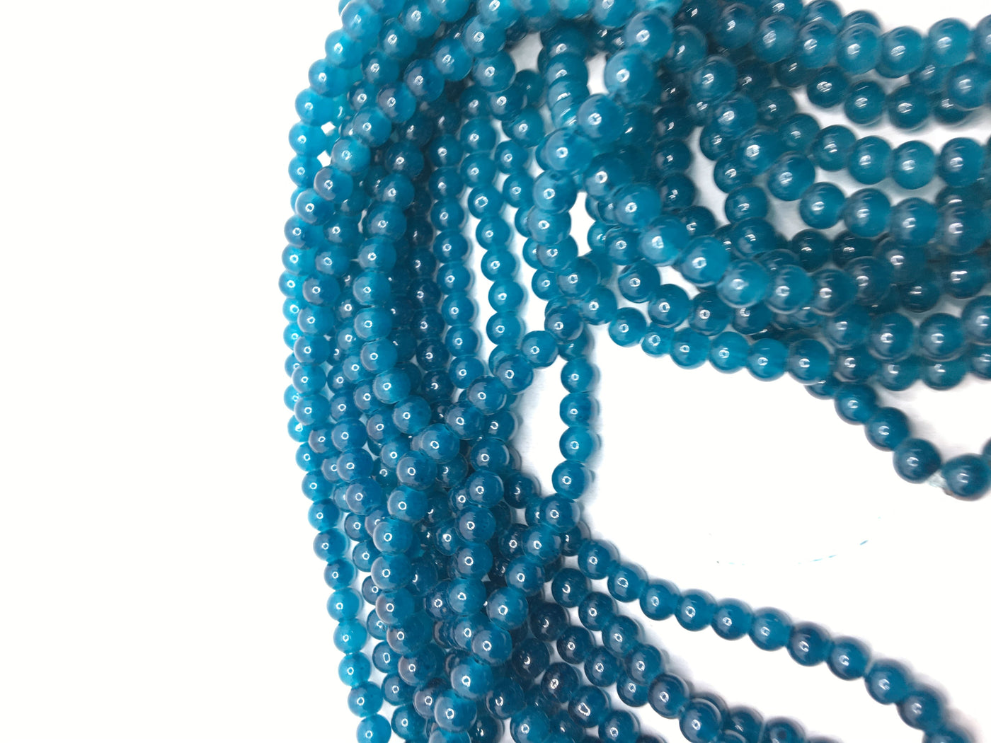 Deep Blue Spherical Glass Beads