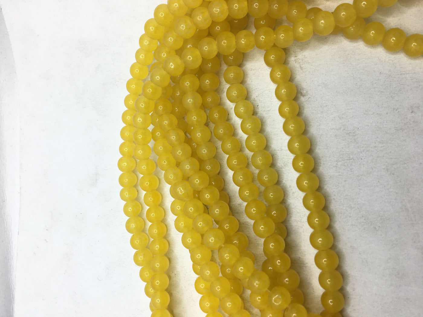 Deep Yellow Spherical Glass Beads