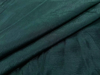 Bottle Green Plain Chinon Chiffon Fabric