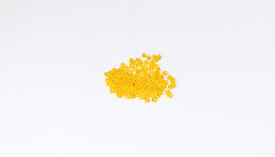 Bright Yellow Faceted Glass Beads