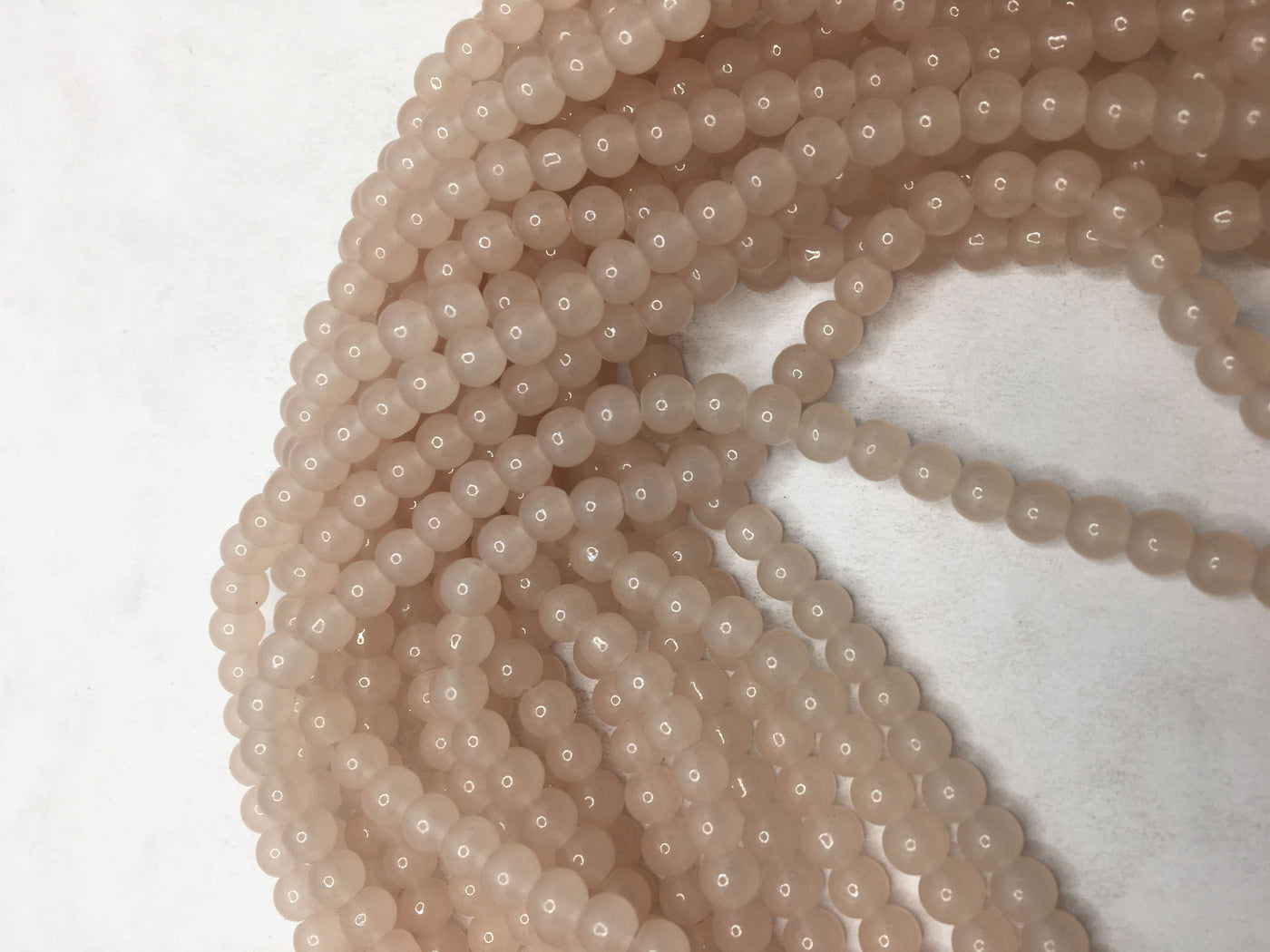 Pale Pink Spherical Glass Beads