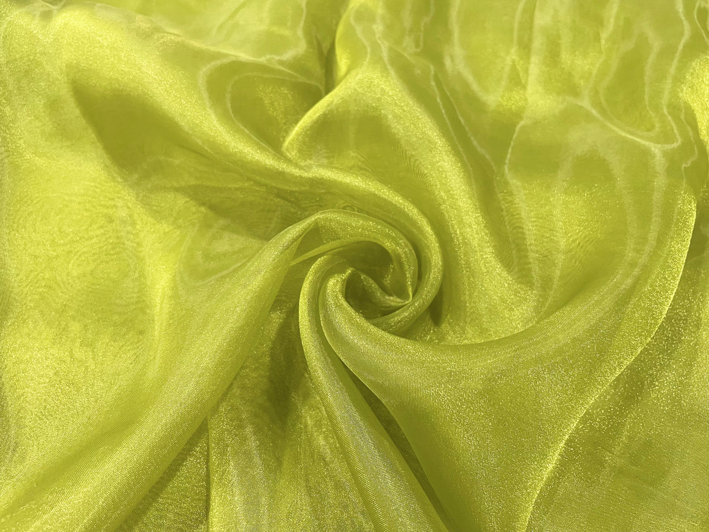 Mehndi Green Plain Organza Fabric