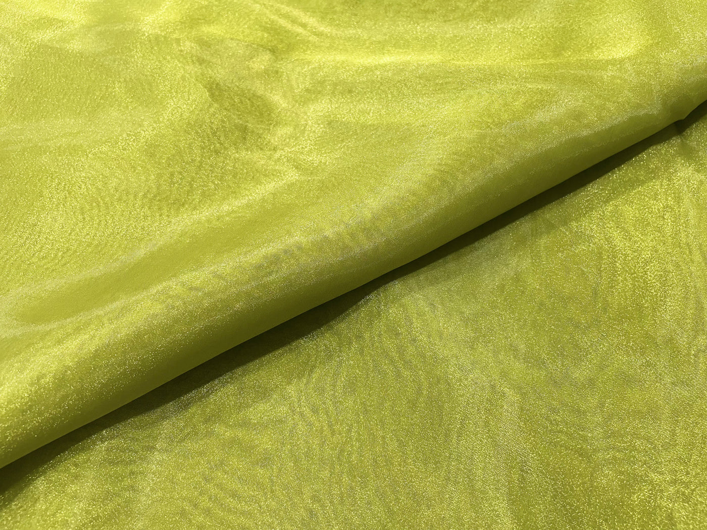 Mehndi Green Plain Organza Fabric