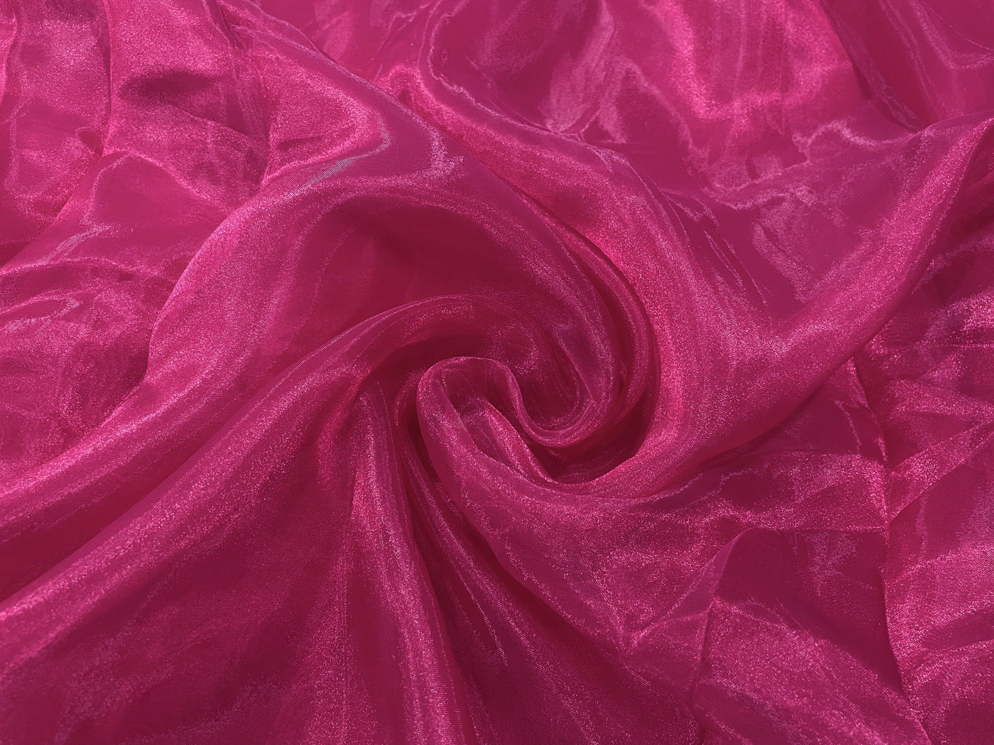 Magenta Plain Organza Fabric