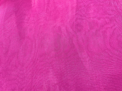 Bright Pink Plain Organza Fabric