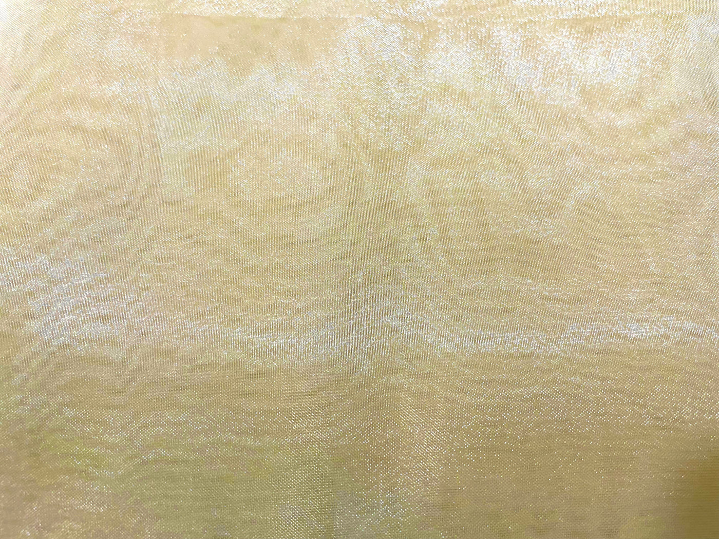 Creamy Yellow Plain Organza Fabric