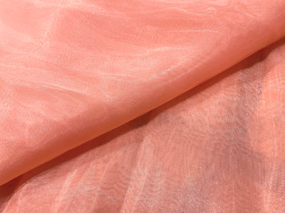 Peach Orange Plain Organza Fabric