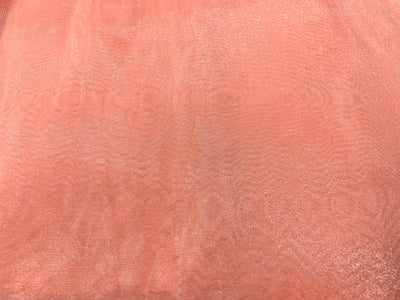 Peach Orange Plain Organza Fabric