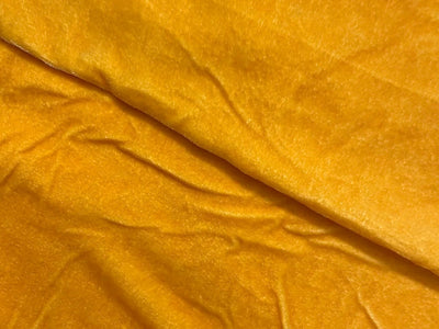 Yellow Plain Viscose Micro Velvet Fabric