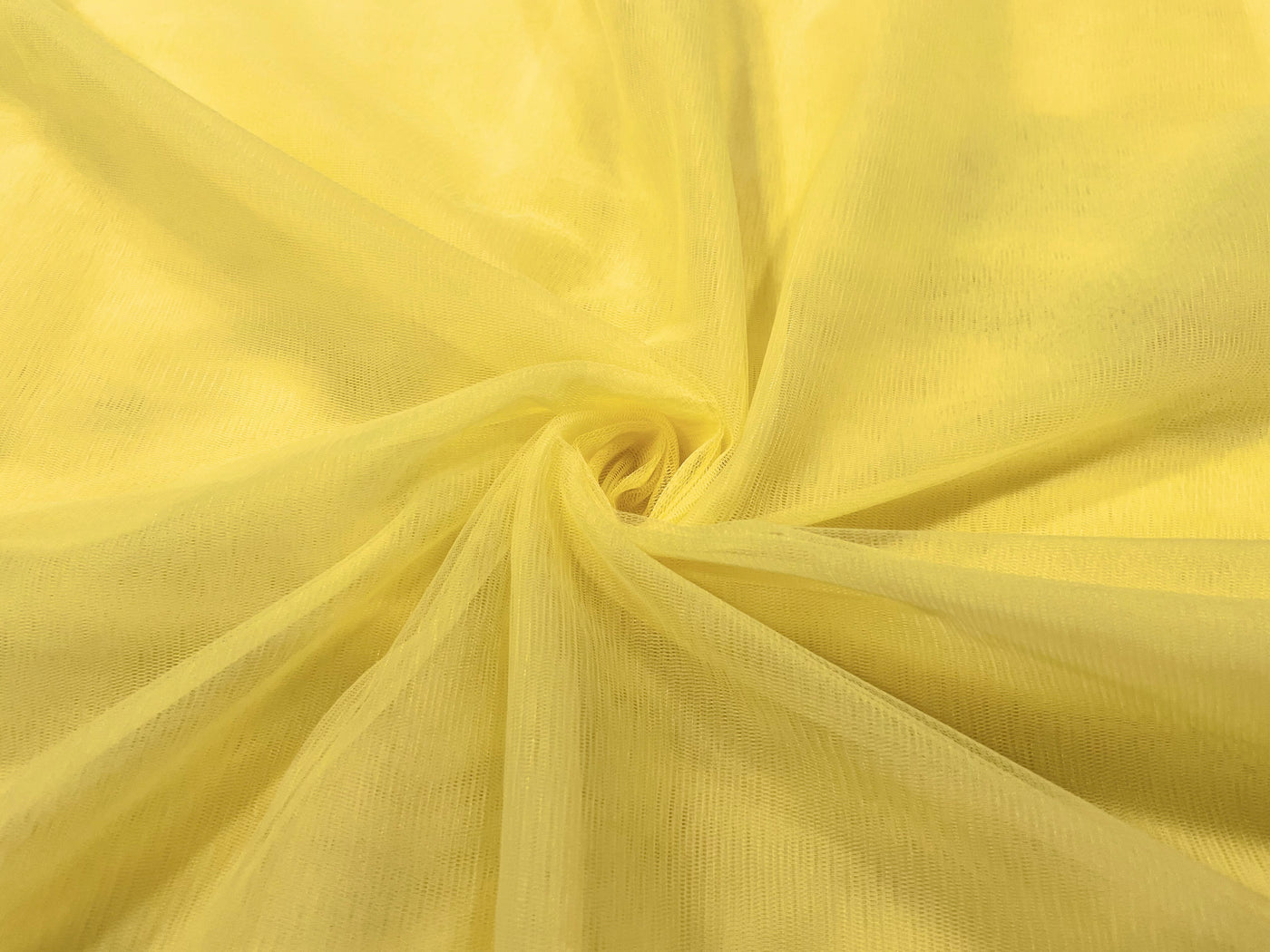 Light Yellow Plain Soft Net Fabric