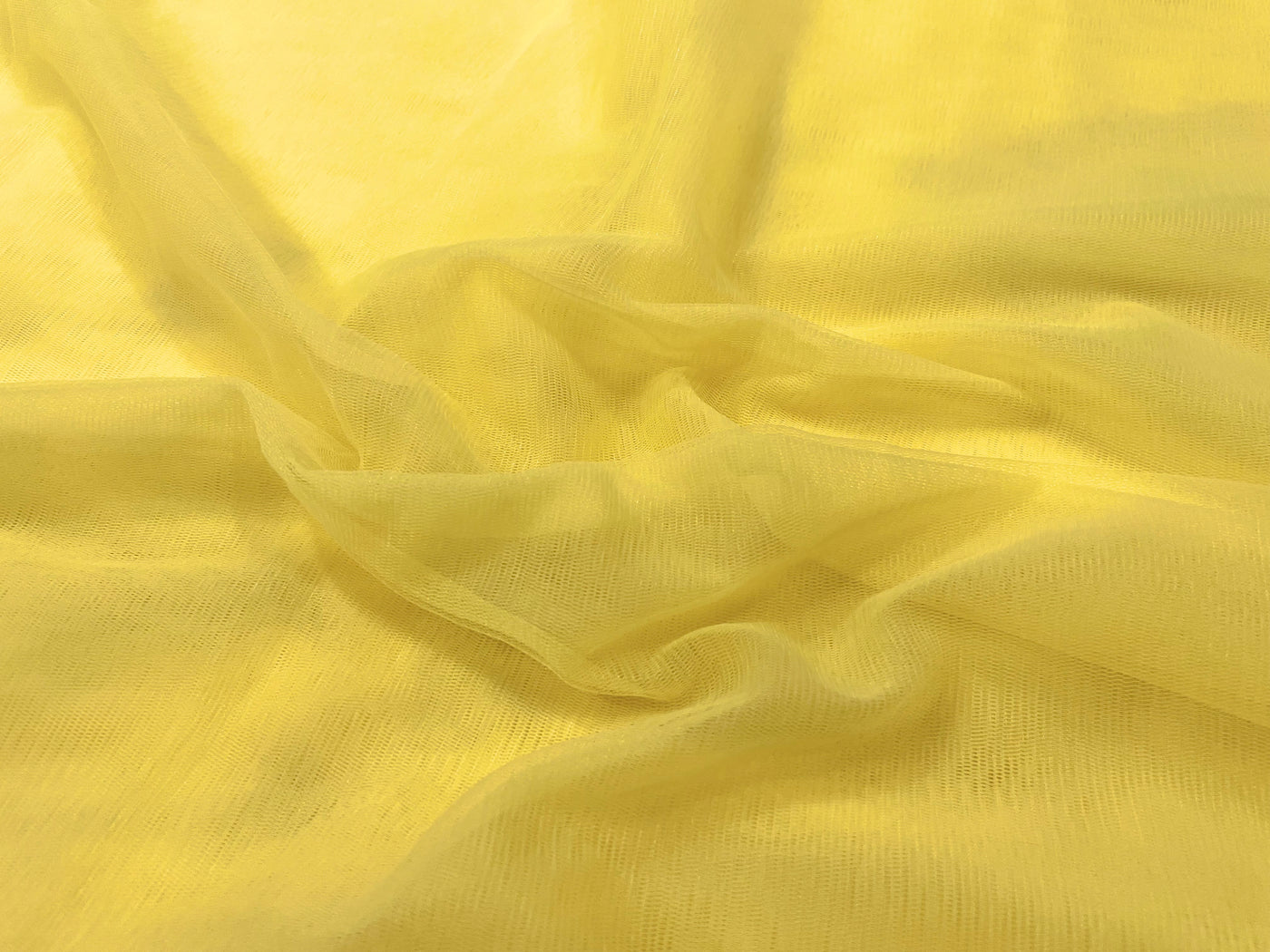 Light Yellow Plain Soft Net Fabric