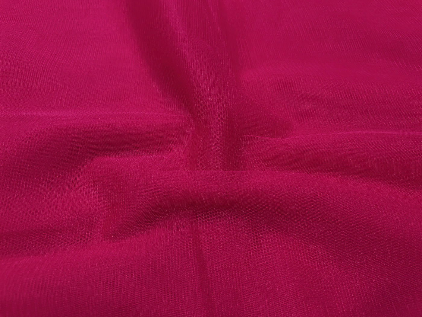 Magenta Plain Soft Net Fabric