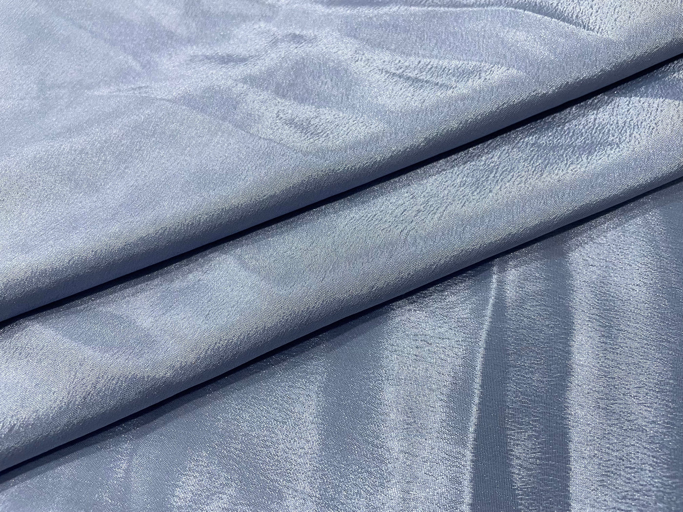 Silver Plain Chinon Chiffon Fabric
