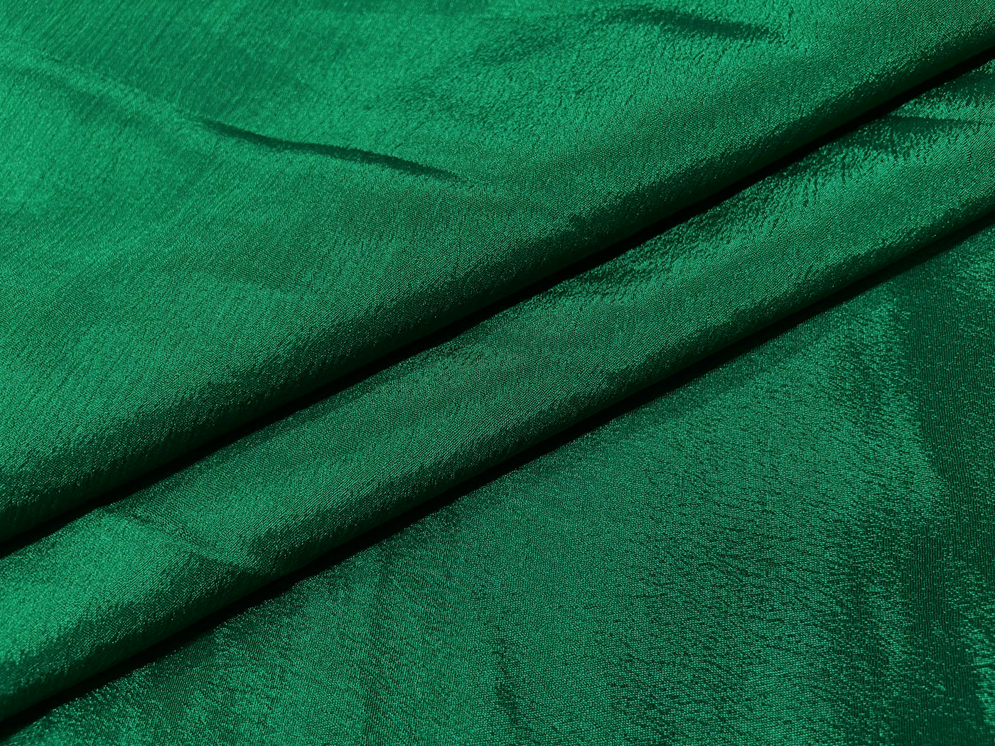 Green Plain Chinon Chiffon Fabric