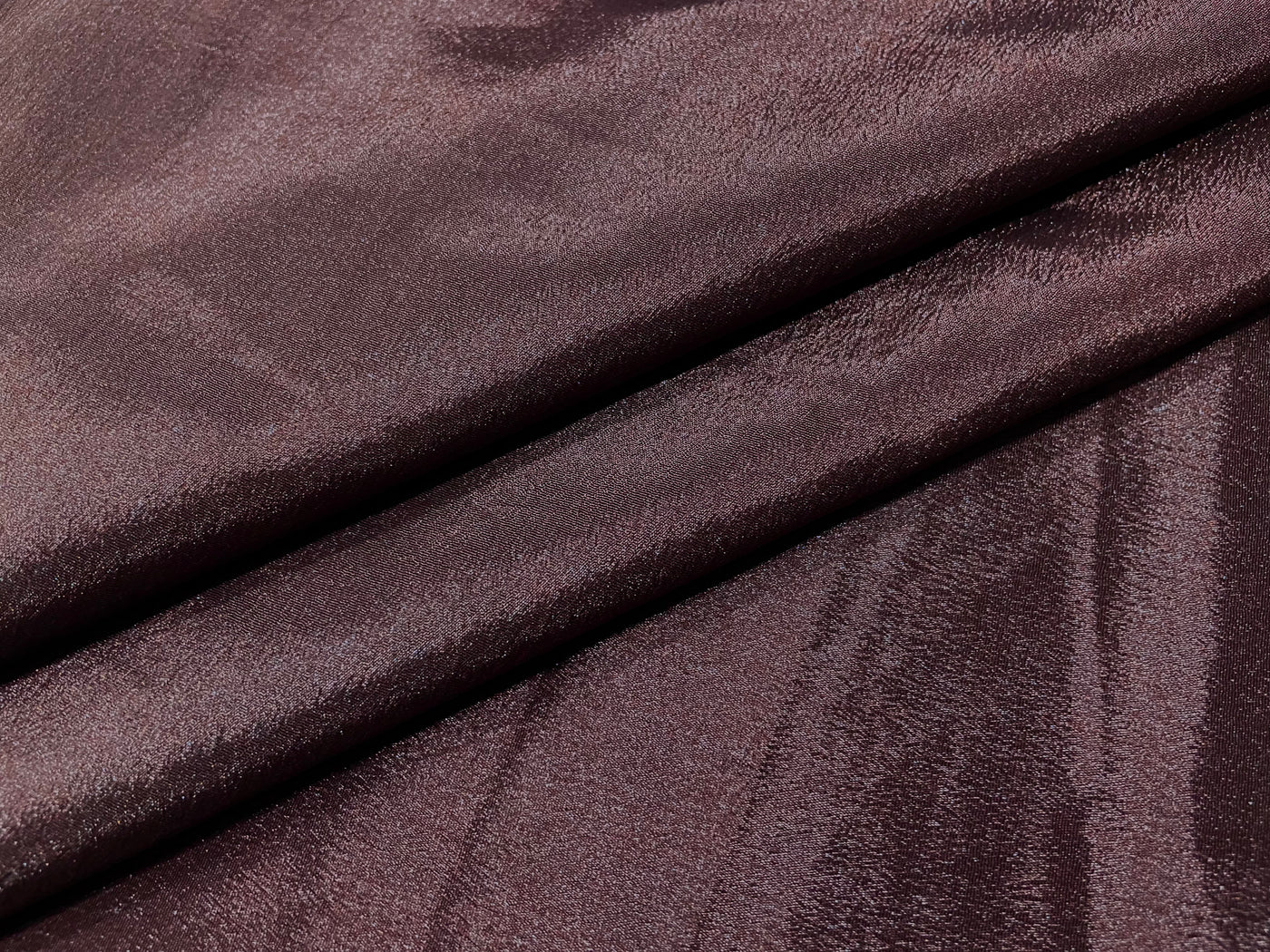 Coffee Brown Plain Chinon Chiffon Fabric