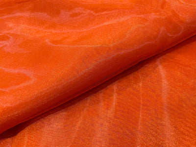 Orange Plain Organza Fabric