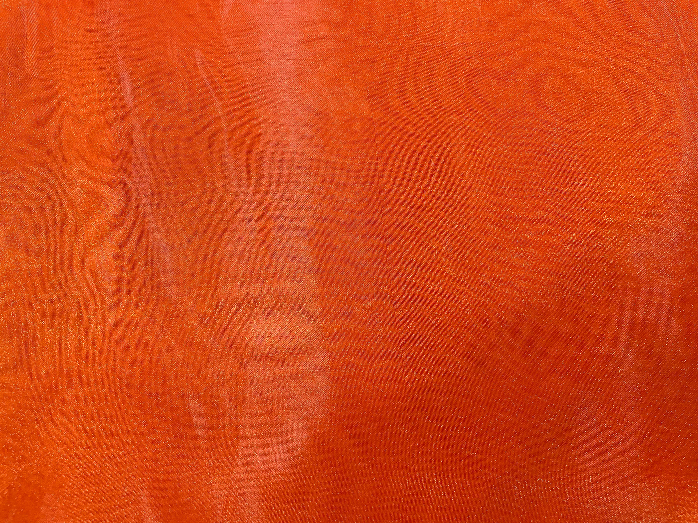 Orange Plain Organza Fabric