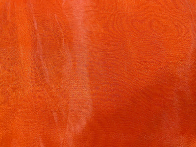 Orange Plain Organza Fabric