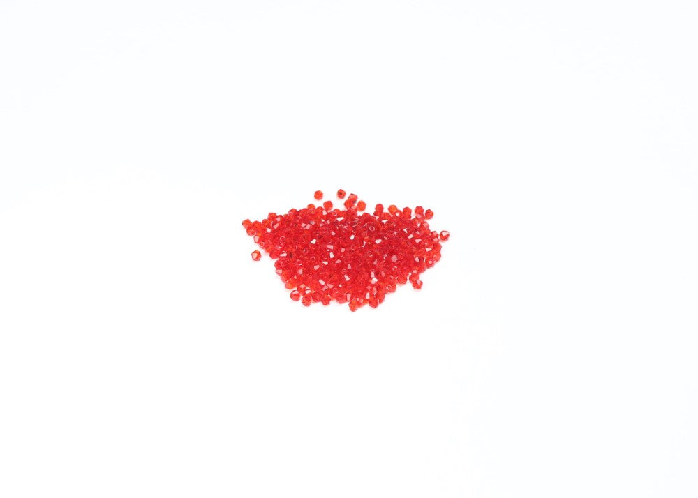 Red Bicone Crystal Beads